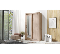 IN BOX 120 gardróbszekrény tükörrel, Estana tölgy