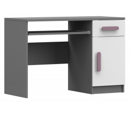 SMYK II - 08 íróasztal, Szürke/Fehér/Hanga