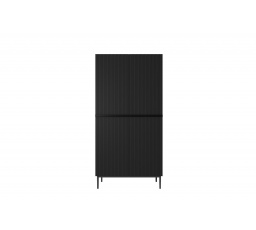 Šatní skříň Nicole, černý mat / černé nožky