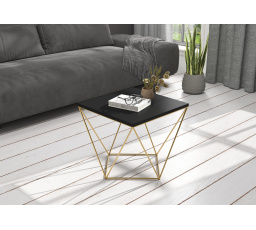 DIANA dohányzóasztal 50x50 Arany+Fekete