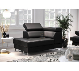 FOTEL DOSTAWKA GALAXY - Strona lewa , Czarna eko skóra