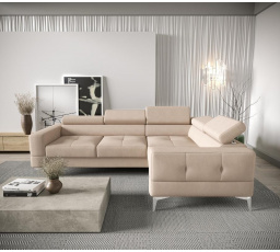 NAROŻNIK ROZKŁADANY TOSCANIA 250x180 - prawa , Odcienie beżu