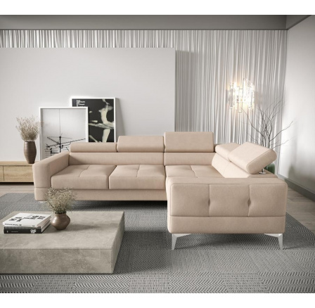 NAROŻNIK ROZKŁADANY TOSCANIA 250x180 - prawa , Odcienie beżu