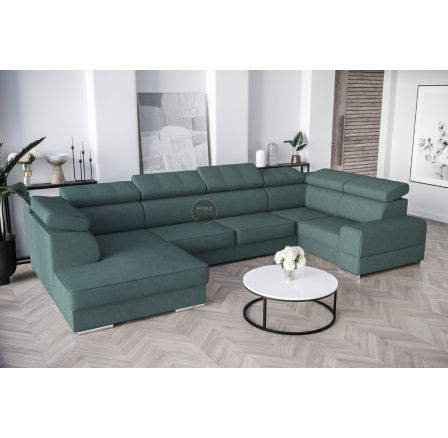 NAROŻNIK ROYAL MAX I 210x375x185 - prawa , Odcienie zieleni morskiej NAROŻNIK ROYAL MAX I 210x375x185 - prawa , Odcienie zieleni morskiej