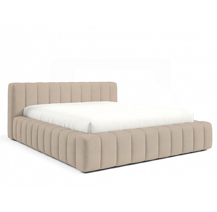 GINO ágy fa keretben léccel, 140x200, Velluto 02