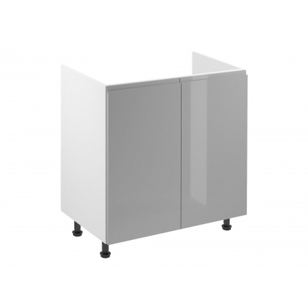 Konyhai alsó szekrény - ASPEN D80Z, fényes fehér/szürke