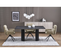 Étkezőasztal BOLERO, természetes tölgy/fekete