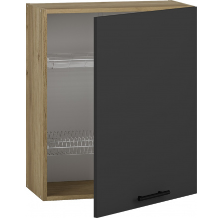 Konyhai felső szekrény csepegtetővel VENTO GC-60/72, antracit tölgy