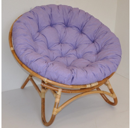 Dewata rattan fotel lila melírozott párnával Dewata rattan fotel lila melírozott párnával