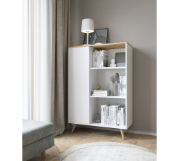 FONZI 90x40 Polc Fehér+Craft Arany