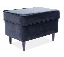 RON Velvet puff, fekete Bluvel 19/wenge