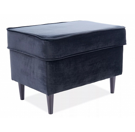 RON Velvet puff, fekete Bluvel 19/wenge