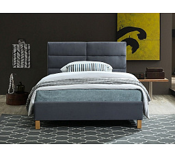 SIERRA Velvet ágy, 120x200 cm, szürke Aksamit 150