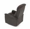 Polohovací křeslo, elektrické zabudované ovládání, hnědá, látka, TV-925 BR2