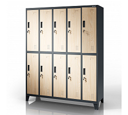 BHP 10 ajtós ruhásszekrény antracit / sonoma tölgy: Eco Design BARTEK 1360 x 1720 x 450 mm