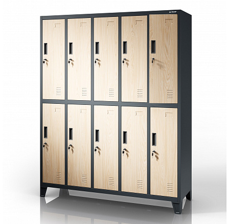 BHP 10 ajtós ruhásszekrény antracit / sonoma tölgy: Eco Design BARTEK 1360 x 1720 x 450 mm