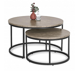 Zestaw Stolików ROCKY MAX Beton/Czarny