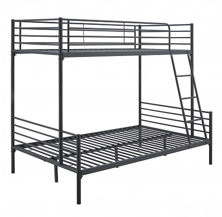 Łóżko Piętrowe TRES 90x200 Młodzieżowe Czarne 2w1