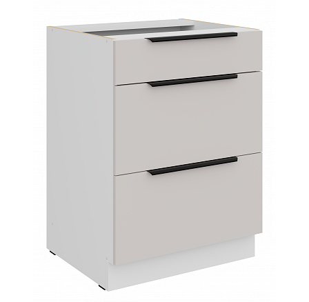 Dolní skříňka COMBO - 60 D 3S BB, Bílá/Kašmír