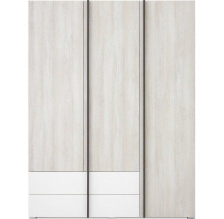 REMO RM1 ruhásszekrény, Fehér Wilton Tölgy/Fehér Lux/Antracit