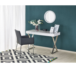 Íróasztal B31, fehér/króm