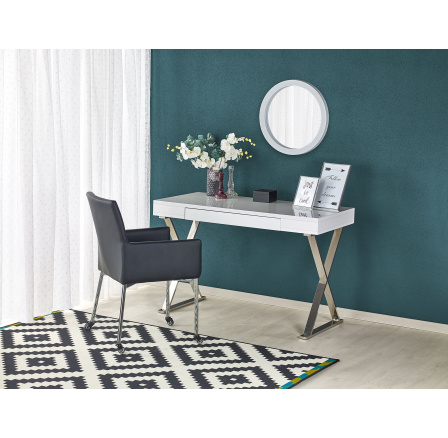 Íróasztal B31, fehér/króm