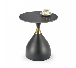 SCALITA dohányzóasztal, fekete márvány hatás/fekete/arany