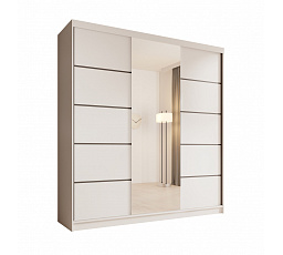 SONIC 200 gardróbszekrény, Fehér/Fehér