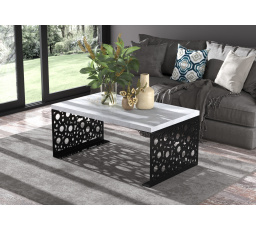 RINA dohányzóasztal 100x60 Fekete+Beton