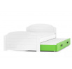 LILI PODWÓJNE RAMA BIAŁY SZUFLADA ZIELONY BEZ MATERACY 90 X 200 KPL