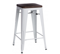 Paris Wood bárszék 75 cm fehér fenyő dió