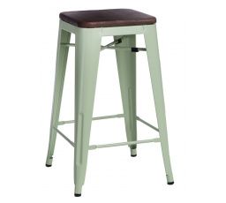 Paris Wood bárszék 65 cm zöld fenyő dió