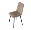 Jídelní židle, krémová, sametová látka, CT-281 CRM4