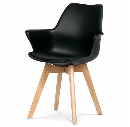 Jídelní židle, černá, plast, CT-771 BK