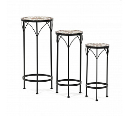 Virágállvány 31x31x67cm, kerámia, bézs, US1601