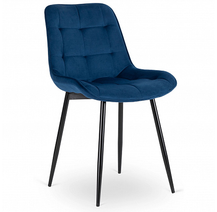 Krzesło CHRIS Granatowe Welurowe