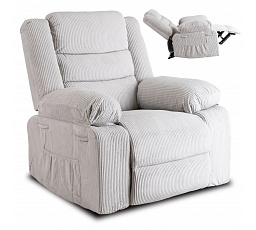 Fotel Rozkładany ARTURO Szary Sztruksowy