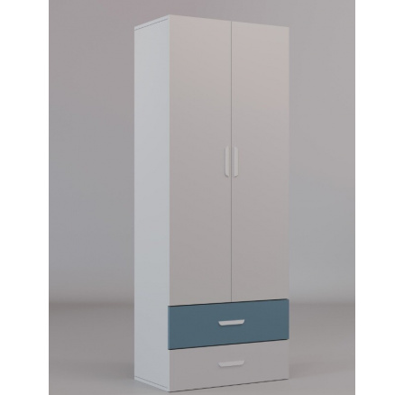 Šatní skříň LUMIK 2DS Kašmír Modrá