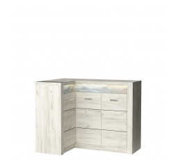 INDIANAPOLIS I15 Komódia Craft Fehér Fordított