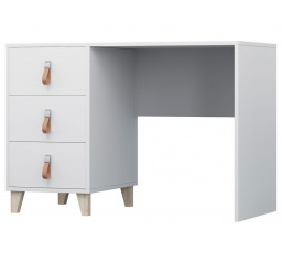 Íróasztal - FIGO 08, Fehér/Természetes