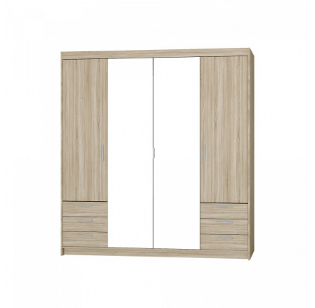 Šatní skříň Enja 4D6S, dub sonoma