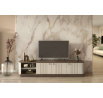 VESPER RTV 187 3D - cashmere mdf / orzech / czarne uchwyty / cokół