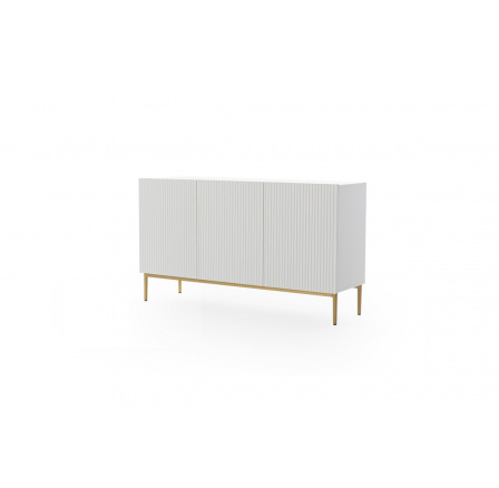 Komoda Nicole 150, bílý mat / zlatá