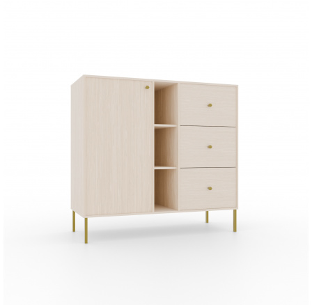 Komód 1D 3S 3P Tili Bézs homok+Bézs homok