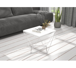 DIANA dohányzóasztal 50x50 Fehér+Fehér