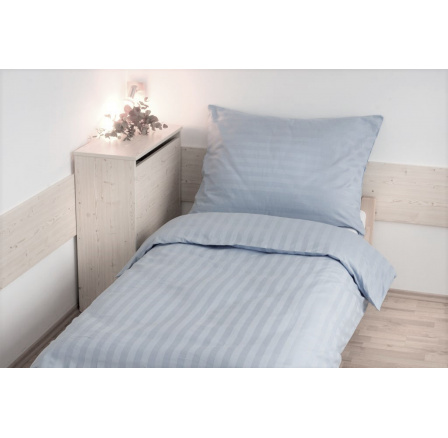 Povlečení Atlas gradl 140x200, 70x90cm šedé hotelový uzávěr