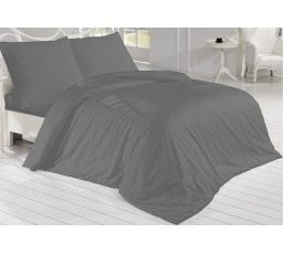 Saténový povlak na polštář tmavě šedý 50x70