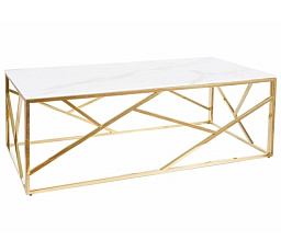ESCADA A II konferencia asztal, fehér márvány hatás/arany