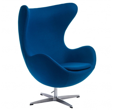 Tojás fotel kék kasmír 23 Prémium