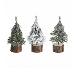 Műfenyő tuskón - mini, 15 cm, 3 féle keverék, ár 1 db-ra